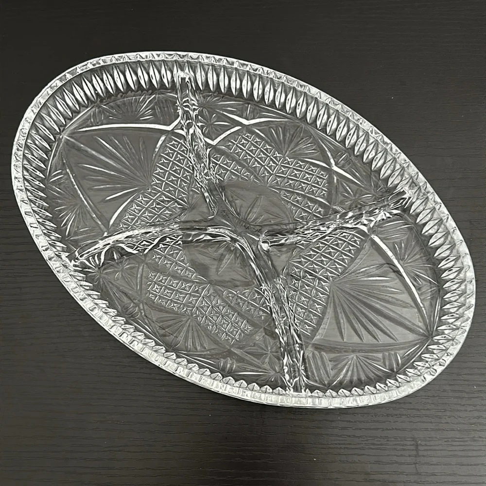 Libbey Clarion 4 Part Divided Serving Tray Vintage